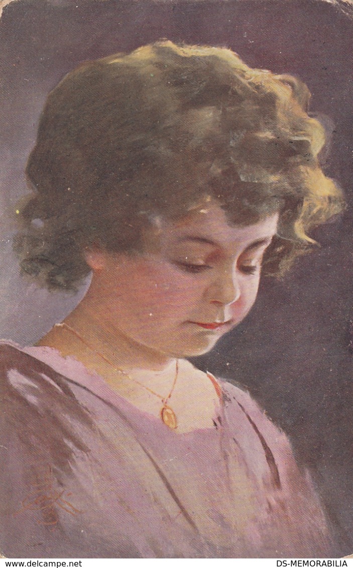Muttich C.V - Portrait Of A Child , Minerva Prague 1915 - Muttich, C.V.