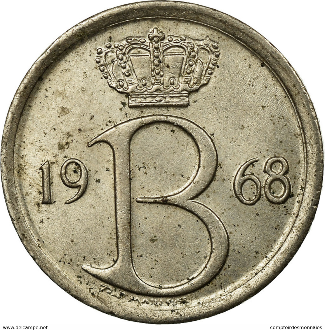 Monnaie, Belgique, 25 Centimes, 1968, Bruxelles, TB+, Copper-nickel, KM:153.1 - 25 Cent