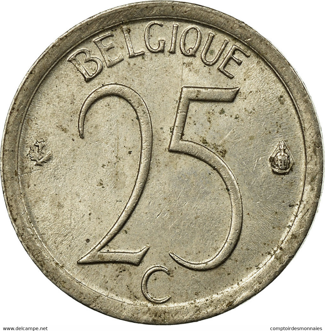 Monnaie, Belgique, 25 Centimes, 1968, Bruxelles, TB+, Copper-nickel, KM:153.1 - 25 Cent