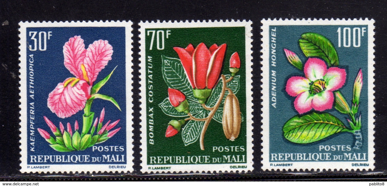 MALI 1963 FLORA TROPICAL PLANTS FLOWERS FLORE PLANTES TROPICALES FLEURS PINATE TROPICALI FIORI COMPLETE SET SERIE MNH - Malí (1959-...)