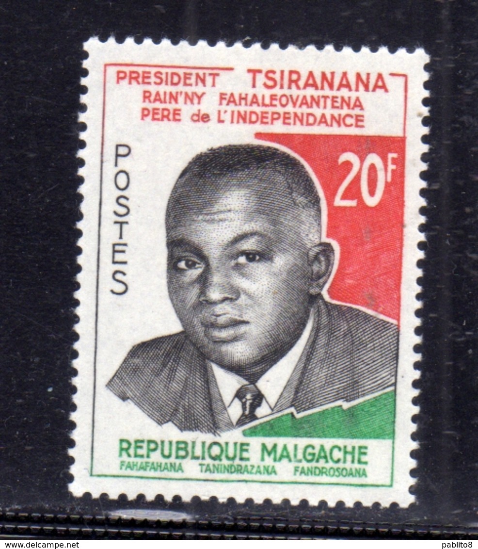 MADAGASCAR MALGACHE MALGASY REPUBLIC 1960 PRESIDENT PHILBERT TSIRANANA 20fr MNH - Madagascar (1960-...)