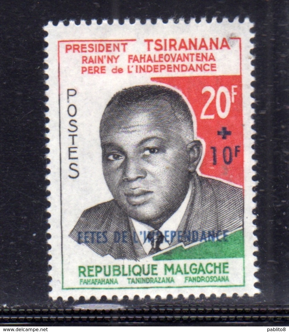 MADAGASCAR MALGACHE MALGASY REPUBLIC 1960 "FETES DE L'INDEPENDANCE" PRESIDENT PHILBERT TSIRANANA 20fr + 10fr MNH - Madagascar (1960-...)