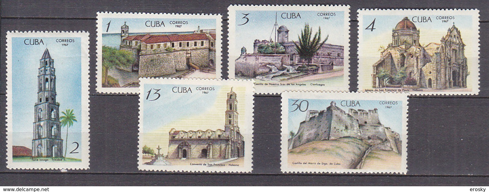 G0593 - CUBA Yv N°1180/85 ** ARCHITECTURE - Neufs