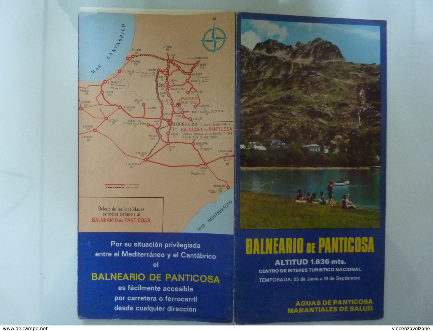 Pieghevole "BALNEARIO DE PANTICOSA Centro De Interes Turistico Nacional" 1976 - Dépliants Turistici