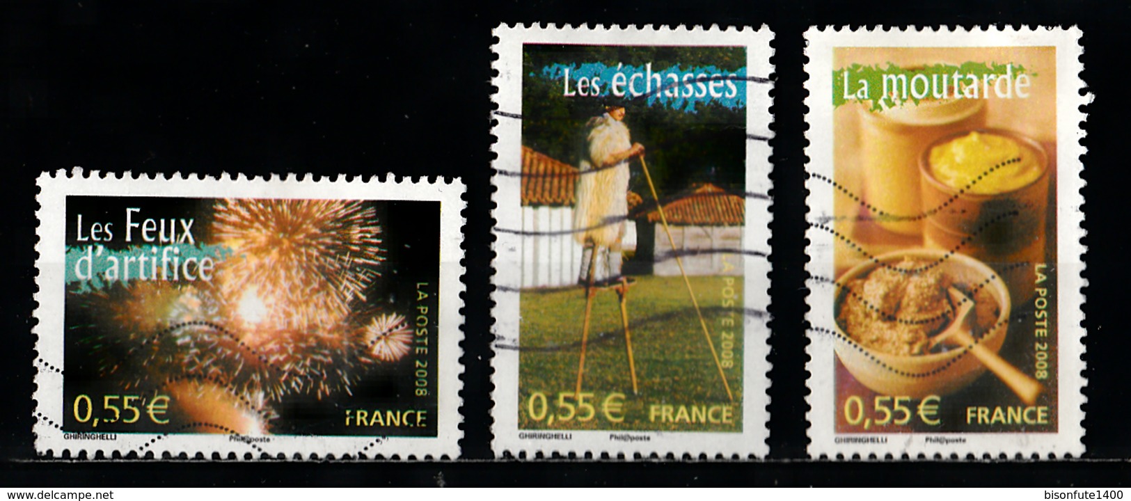 France 2008 : Timbres Yvert & Tellier N° 4260 - 4261 - 4262 - 4263 - 4265 - 4267 - 4268 Et 4269 Avec Oblitérations Méc. - Oblitérés