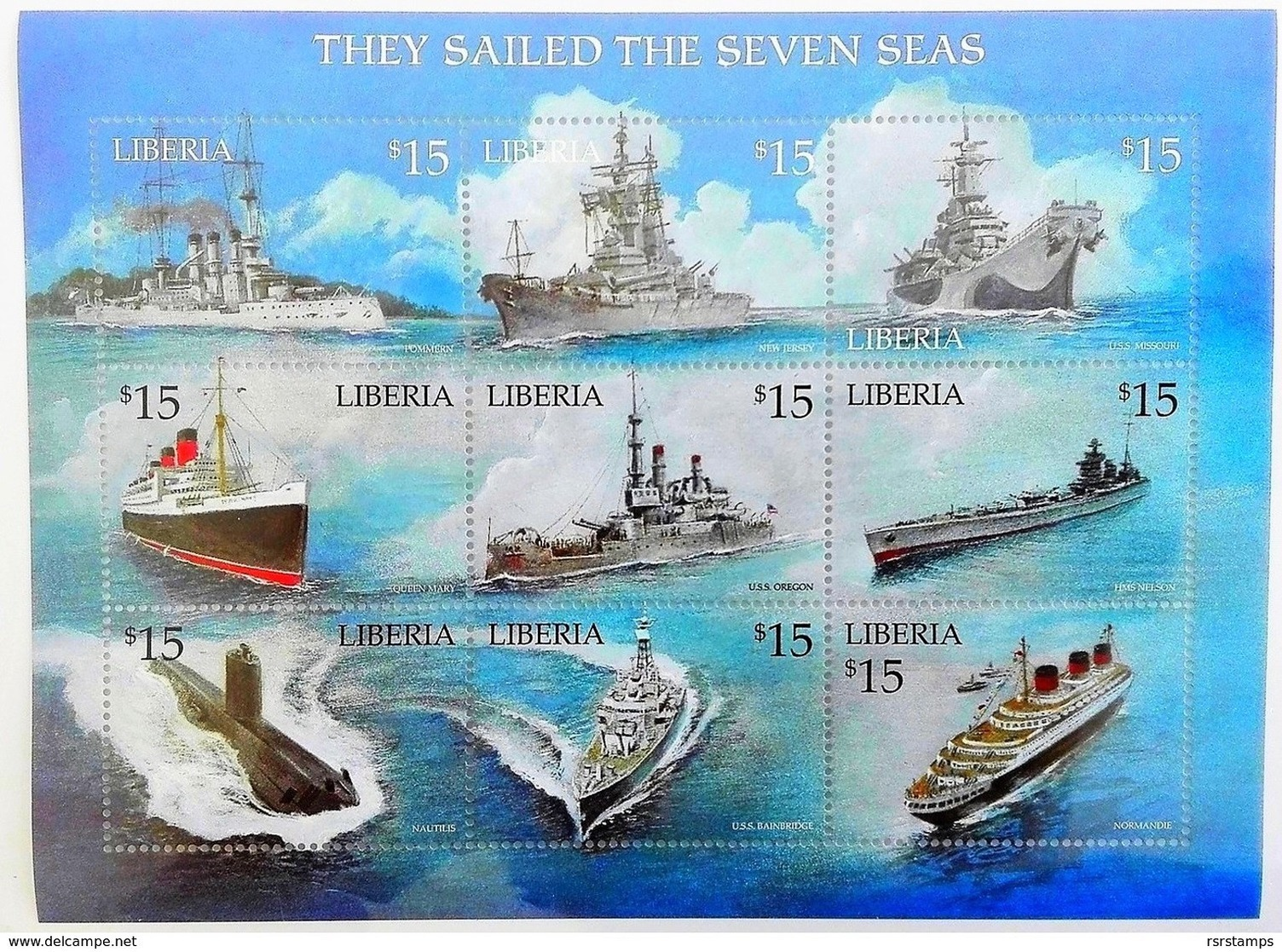 Liberia 2001**Mi.3835-43. Sailing , MNH [3;21] - Barcos