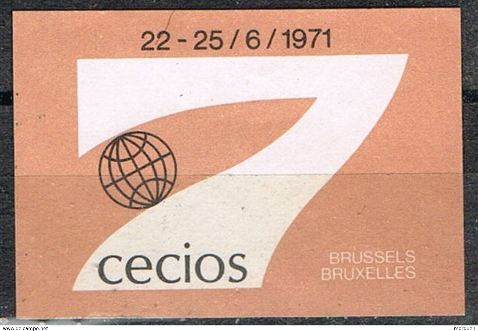 Vignette, Viñeta, Label  BRUXELLES (Belgien) 1971. CECIOS Congress * - Errores & Curiosidades