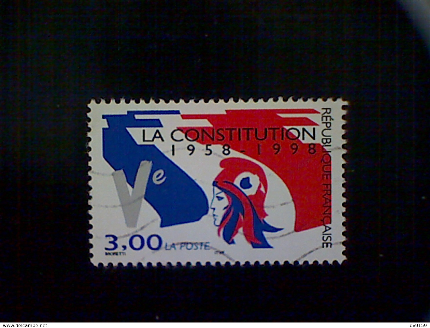 France, Scott #2677, Used (o), 1998, Anniversary Of Fifth Republic, 3frs, Blue, Gray, White, And Red - Used Stamps