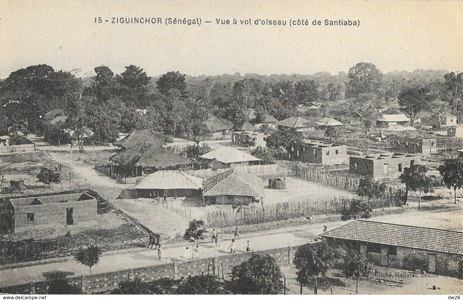 Sénégal: Ziguinchor - Vue à Vol D'oiseau (côté De Santiaba) - Cliché Mme Sémon - Carte N° 15 Non Circulée - Non Classés