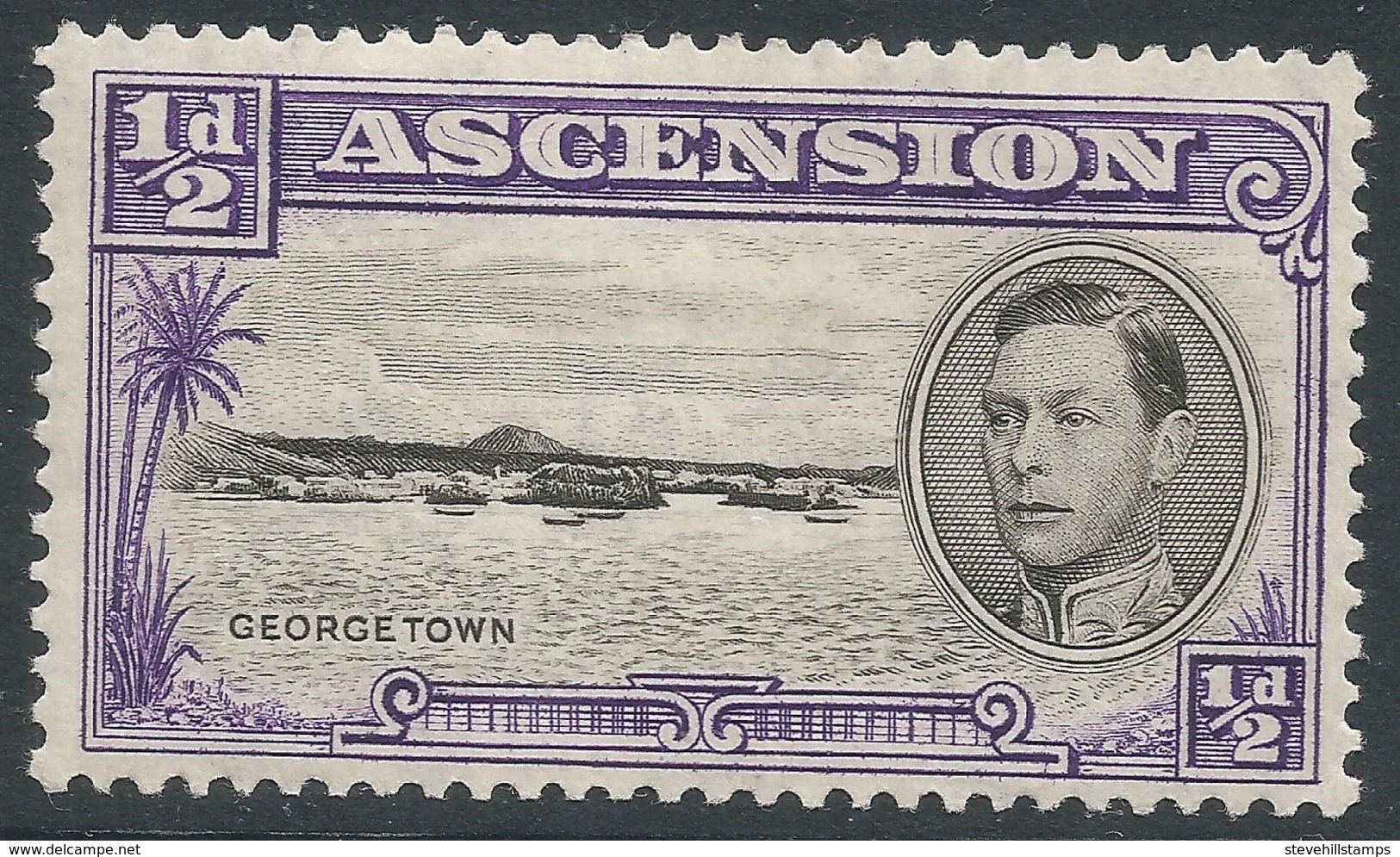 Ascension. 1938-53 KGVI. ½d MH P13½. SG 38 - Ascension