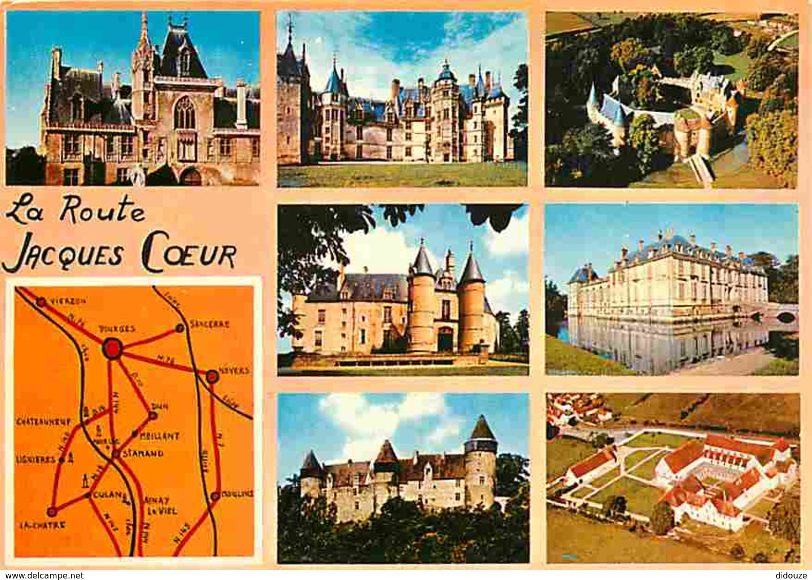 18 - Cher - Route De Jacques Coeur - Multivues - Chateaux - Voir Scans Recto-Verso - Autres & Non Classés