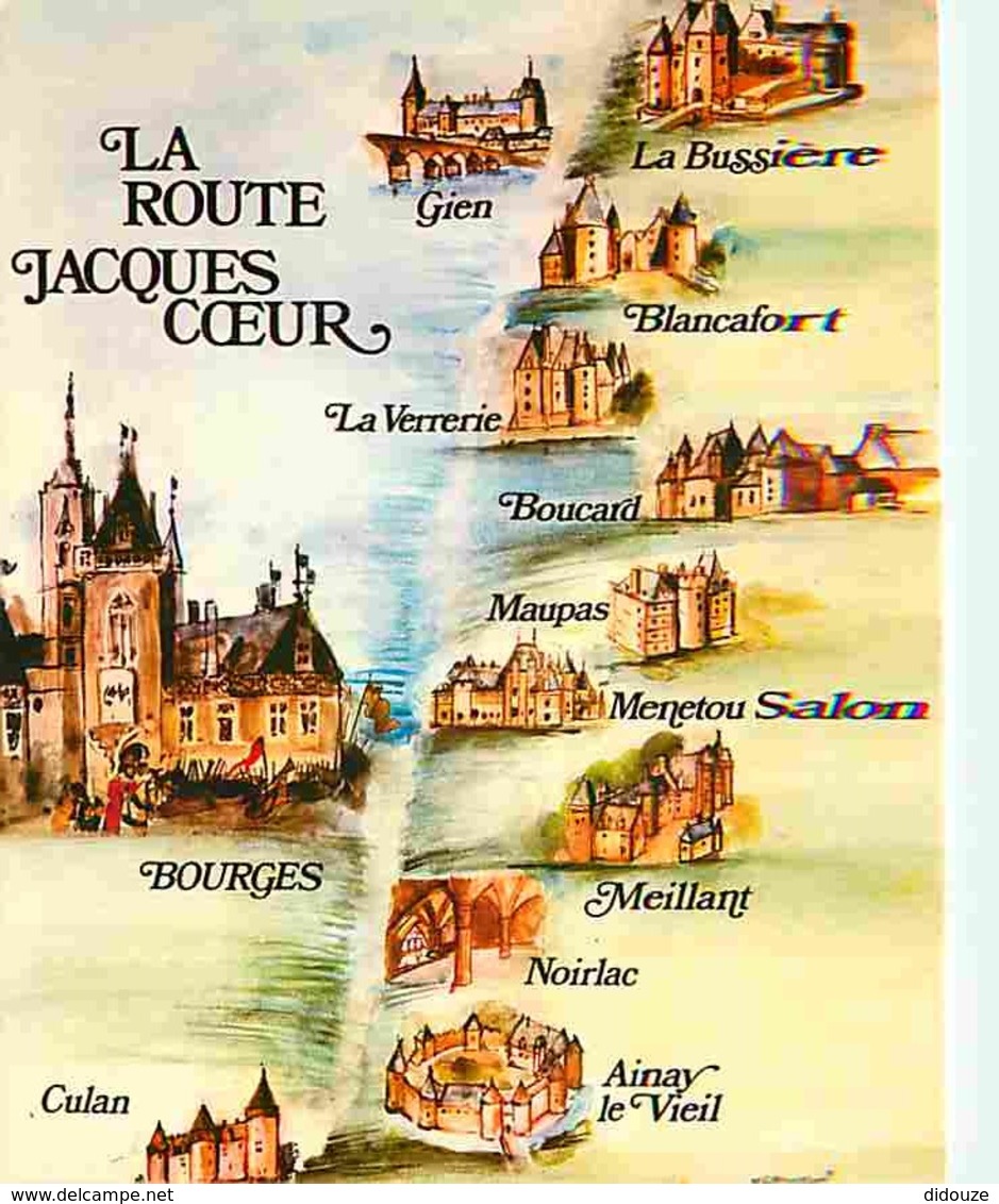 18 - Cher - Route De Jacques Coeur - Multivues - Chateaux - Carte Neuve - Voir Scans Recto-Verso - Autres & Non Classés
