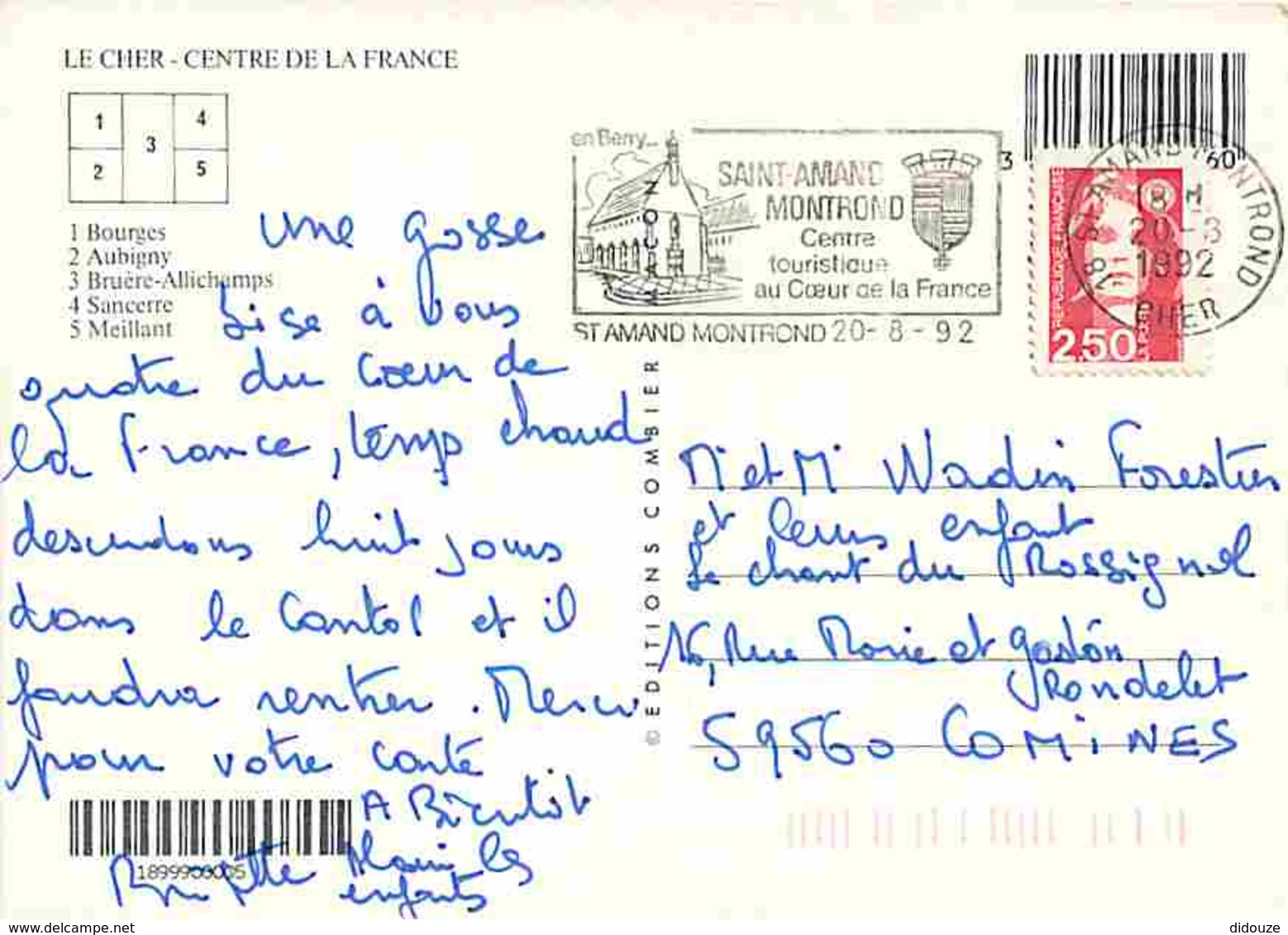18 - Cher - Centre De La France - Multivues - Flamme Postale De Saint Amand Montrond - Voir Scans Recto-Verso - Autres & Non Classés