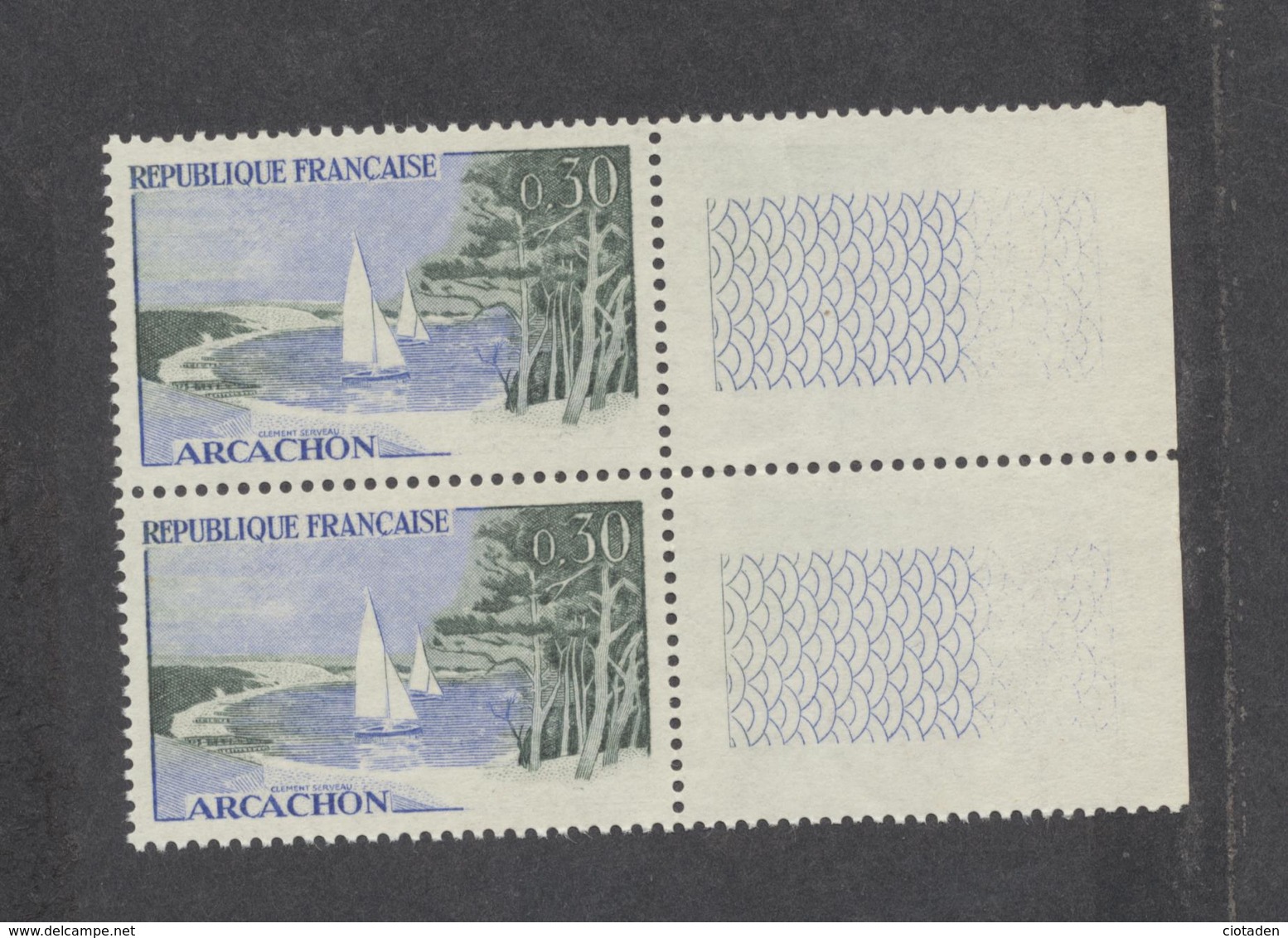 Timbres FRANCE   Variétés  1961 Arcachon 0,30f  N° 1312a  Neufs Avec Colle D'origine - Neufs