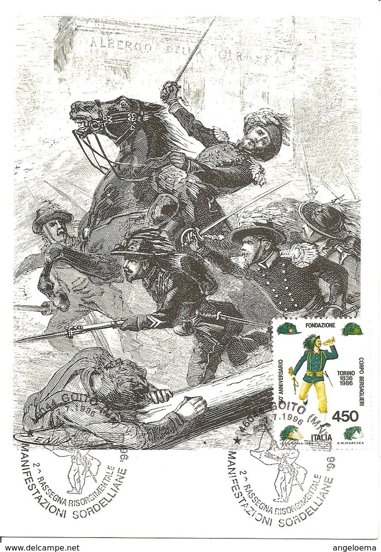 ITALIA - 1996 GOITO (MN) 2^ Rassegna Risorgimentale - Manifestazioni Sordelliane Su Cartolina Speciale - Altri & Non Classificati