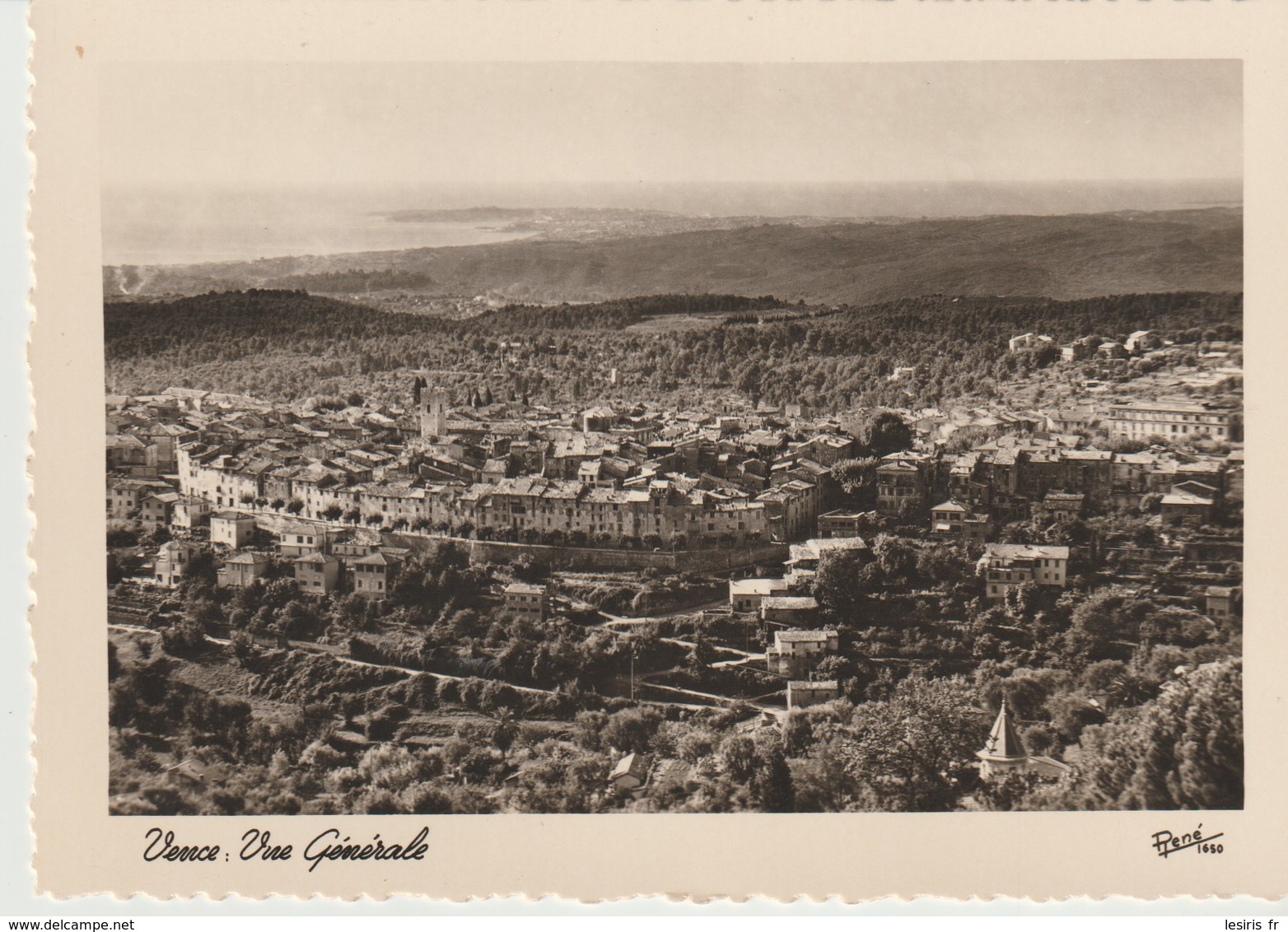 C. P. - PHOTO - VENCE - VUE GÉNÉRALE - RENÉ - 1650 - - Vence