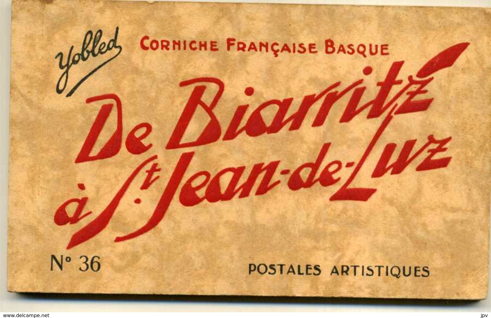 CARNET COMPLET DE 20 CARTES - DE BIARRITZ A ST JEAN DE LUZ  POSTALES ARTISTIQUES - CORNICHE FRANCAISE BASQUE - Biarritz