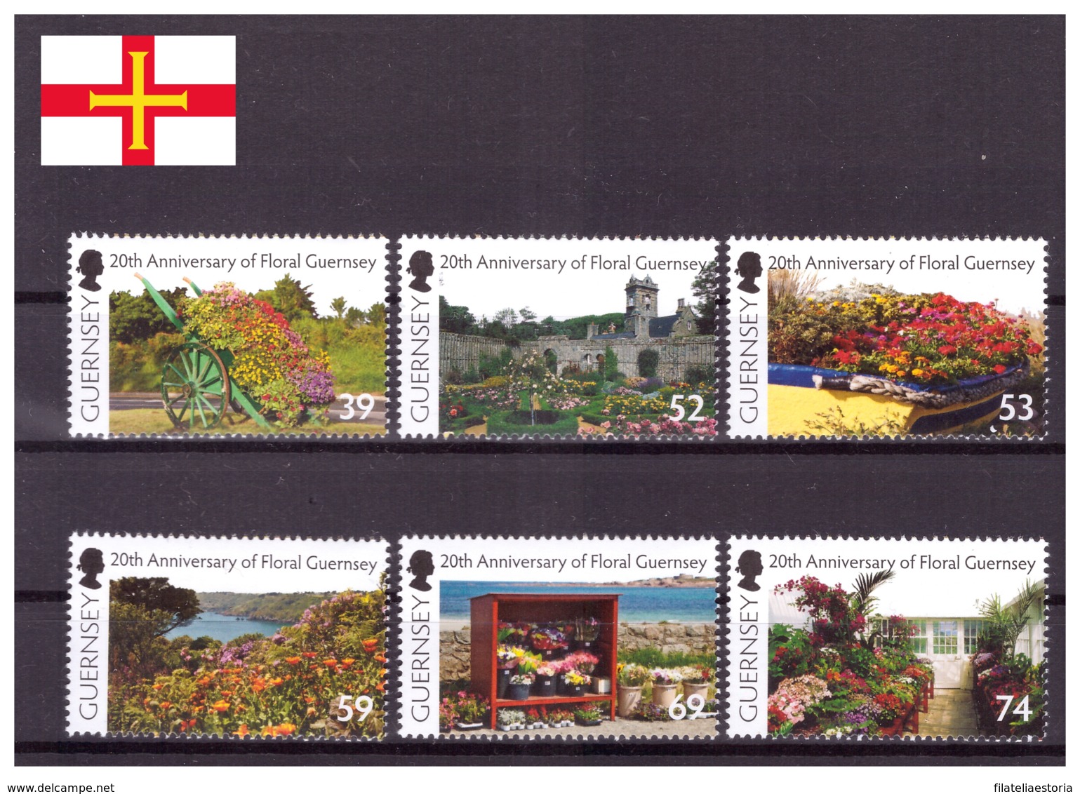 Guernsey 2012 - MNH ** - Fleurs - Michel Nr. 1394-1399 Série Complète (gbg278) - Guernesey