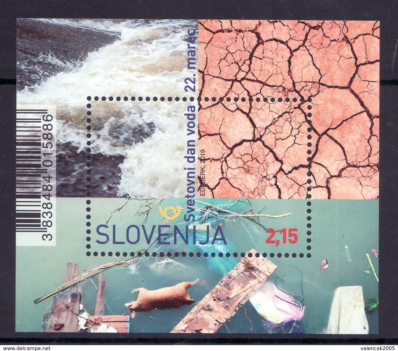 3333 Slovenia 2019 ** MNH Block World Water Day - Umweltschutz Und Klima