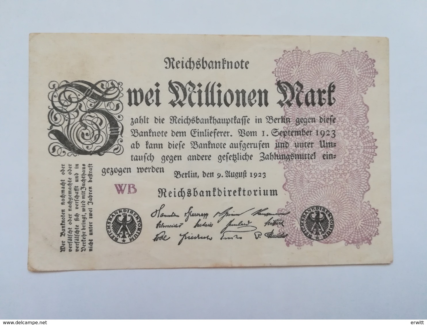 GERMANIA 2 MILLIONEN MARK 1923 - 2 Millionen Mark