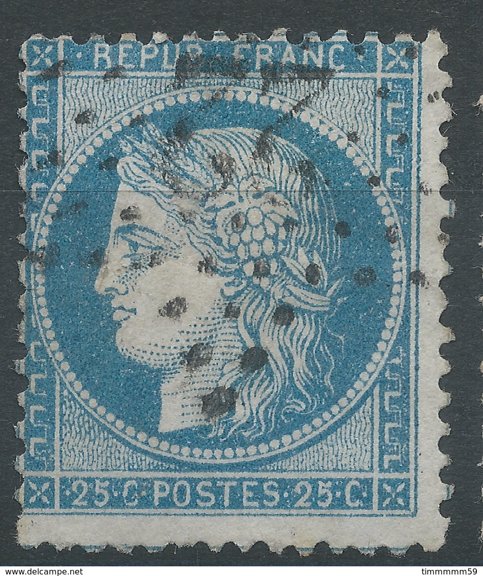 Lot N°47050  Variété/n°60, Oblit étoile Chiffrée 22 De PARIS (R. Taitbout), C De 25C, Piquage - 1871-1875 Ceres