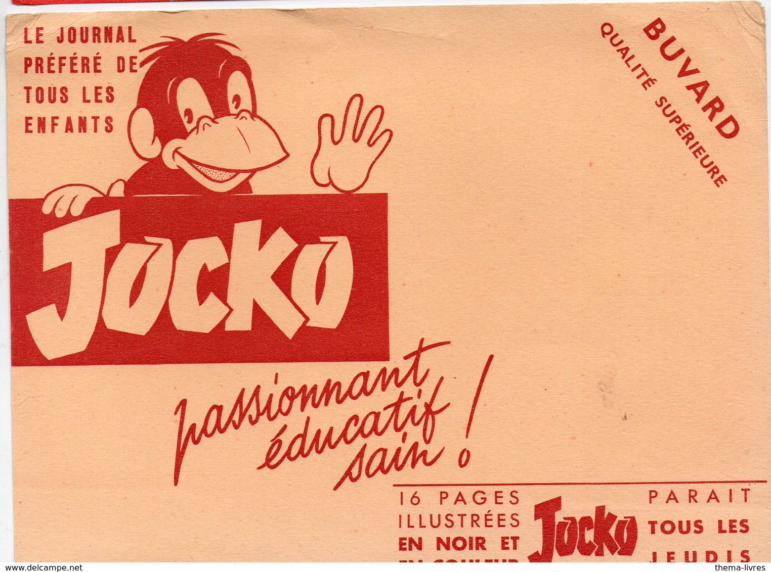 Buvard JOCKO  Journal Illustré Pour Enfants  (PPP10408) - J