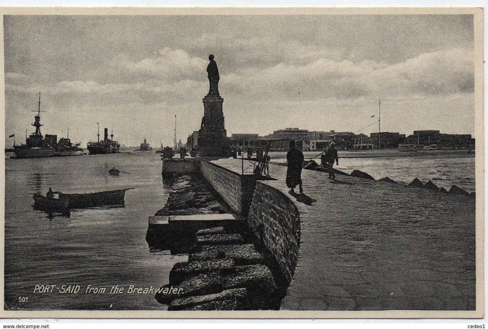 EGYPTE  PORT SAID  FROM THE BREAKWATER                                                       EDIT LEHNERT&LANDROCK - Port-Saïd