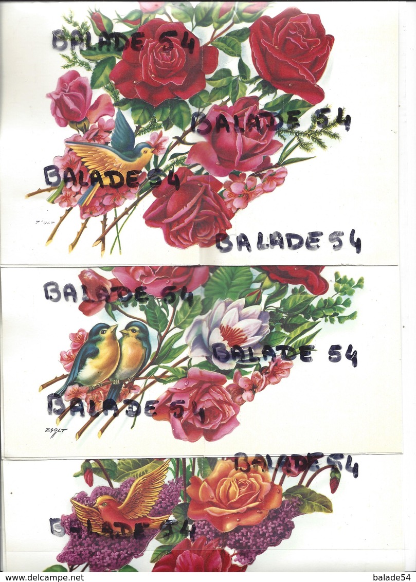 Lot De 20 Cartes à Systèmes POP-UP : Principalement Fleurs Rose, Violette..; Oiseaux : Bonne Année, Fête, Anniversaire - A Systèmes