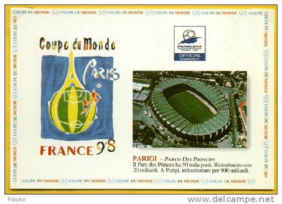 Coppa Mondo Francia 1998 Parigi Stadio Parco Dei Principi Francia Mondiali Di Calcio Cartoline Postali France 98 - Calcio