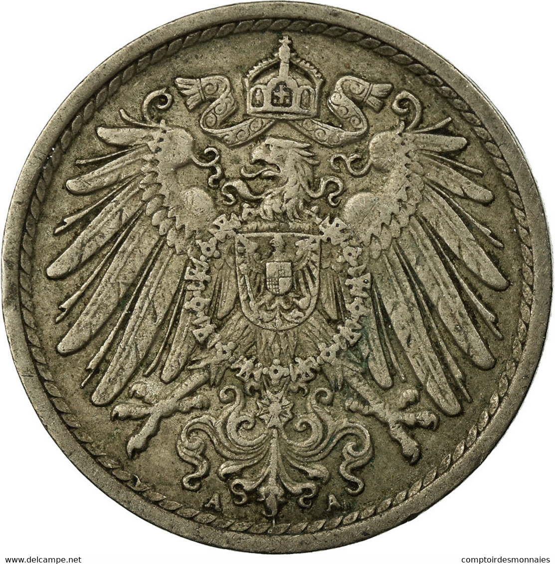 Monnaie, GERMANY - EMPIRE, Wilhelm II, 5 Pfennig, 1914, Berlin, TB+ - 5 Pfennig