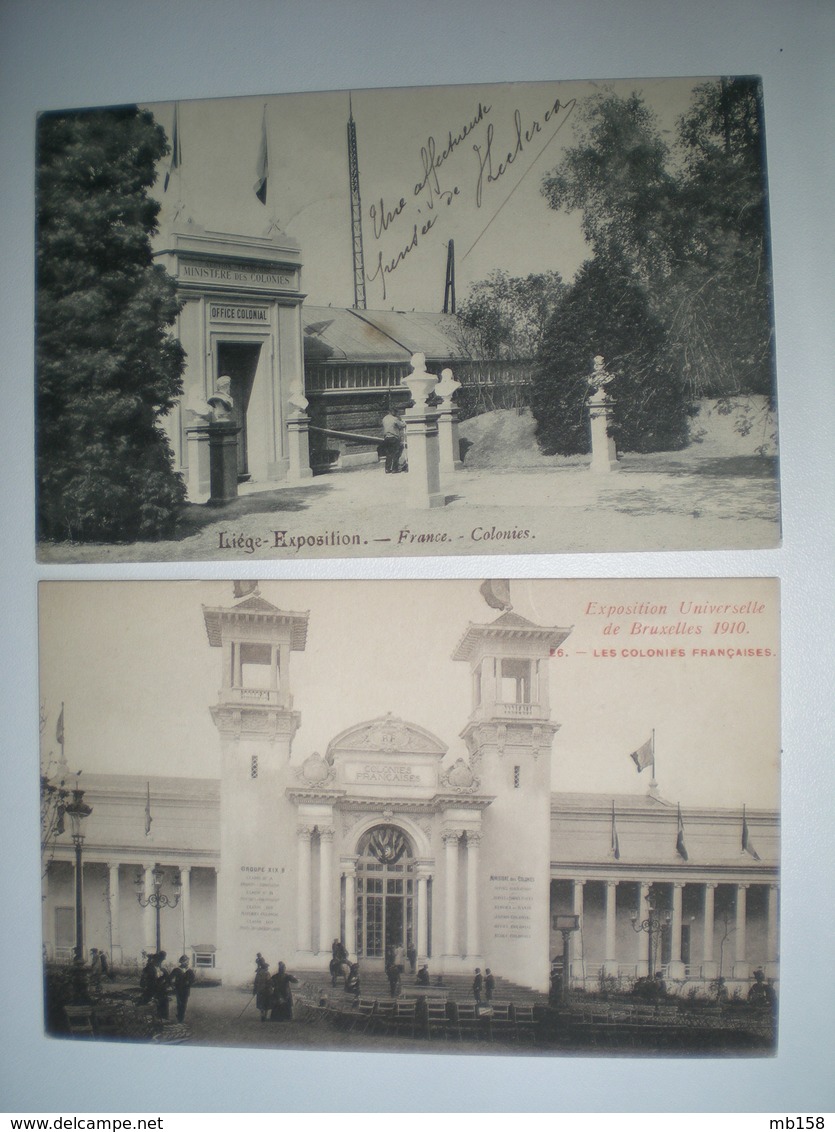 République Centrafricaine - World Expo Exposition Universelle - Liège 1905 Bruxelles 1910 (4 Cartes) - Repubblica Centroafricana