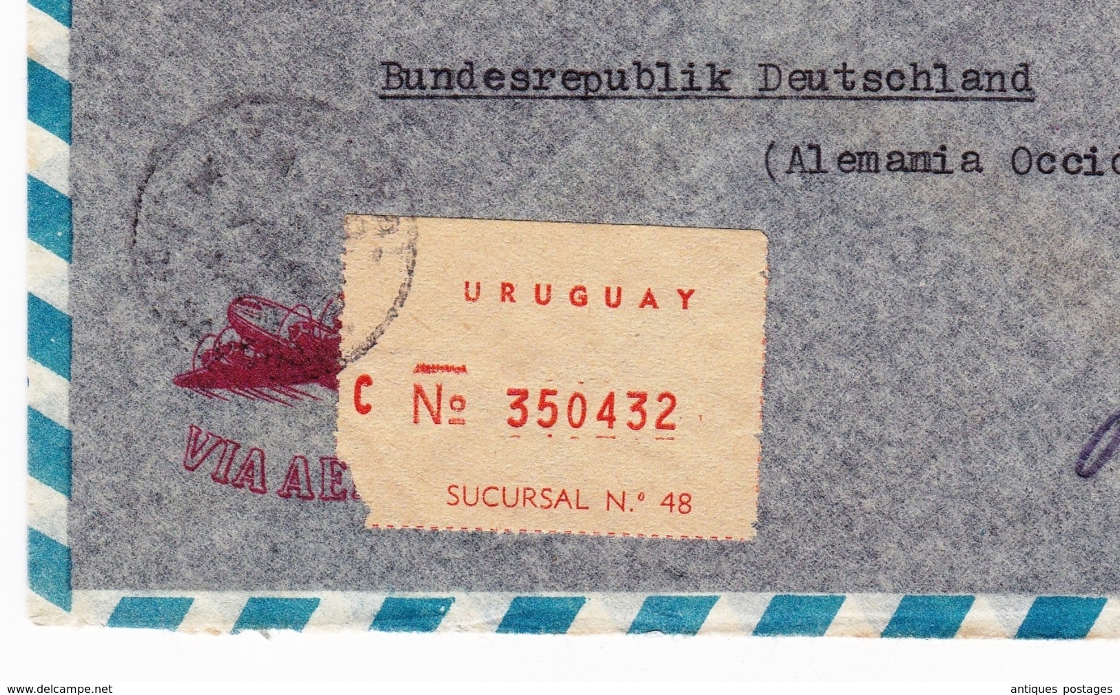 Recomendata 1955 Uruguay Montevideo München Planegg Deutschland Theodore Roosevelt - Uruguay