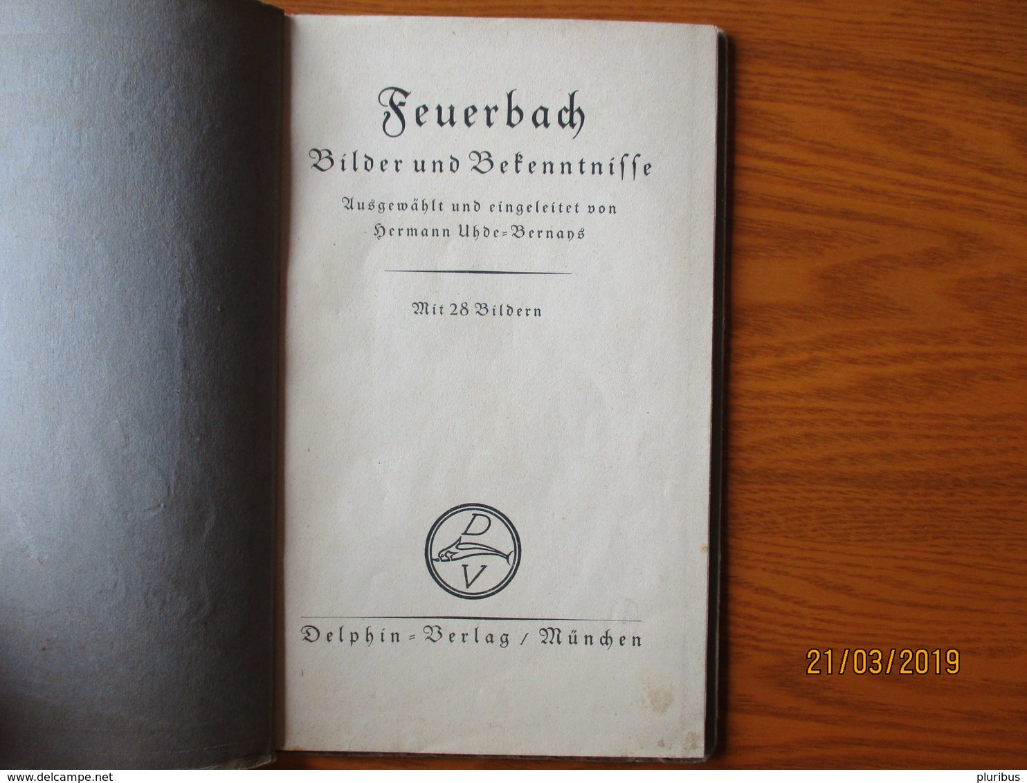 1922 FEUERBACH BILDER UND BEKENNTNISSE ,  NUDE ART , OLD BOOK ,0 - Pittura & Scultura