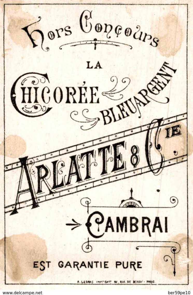 CHROMO  IMAGE RELIGIEUSE CHICOREE BLEU-ARGENT ARLETTE & Cie CAMBRAI  SAINT ANTOINE  ERMITE - Imágenes Religiosas