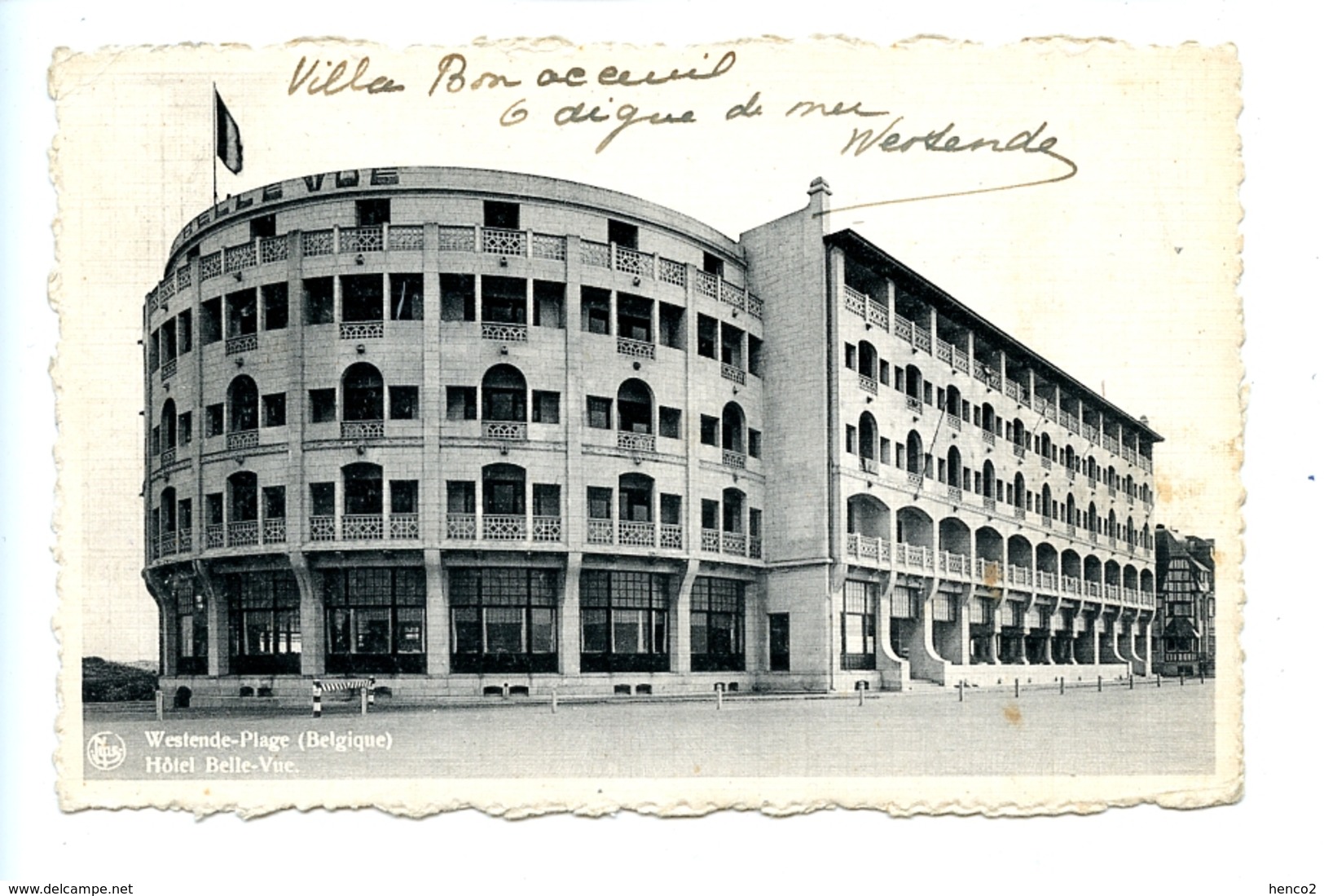 Westende Plage - Hôtel Belle-Vue (1946) - Westende
