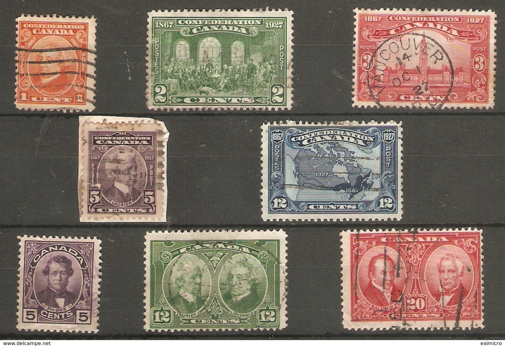 CANADA 1927 SETS SG 266/270;271/273 FINE USED Cat £39 - Used Stamps