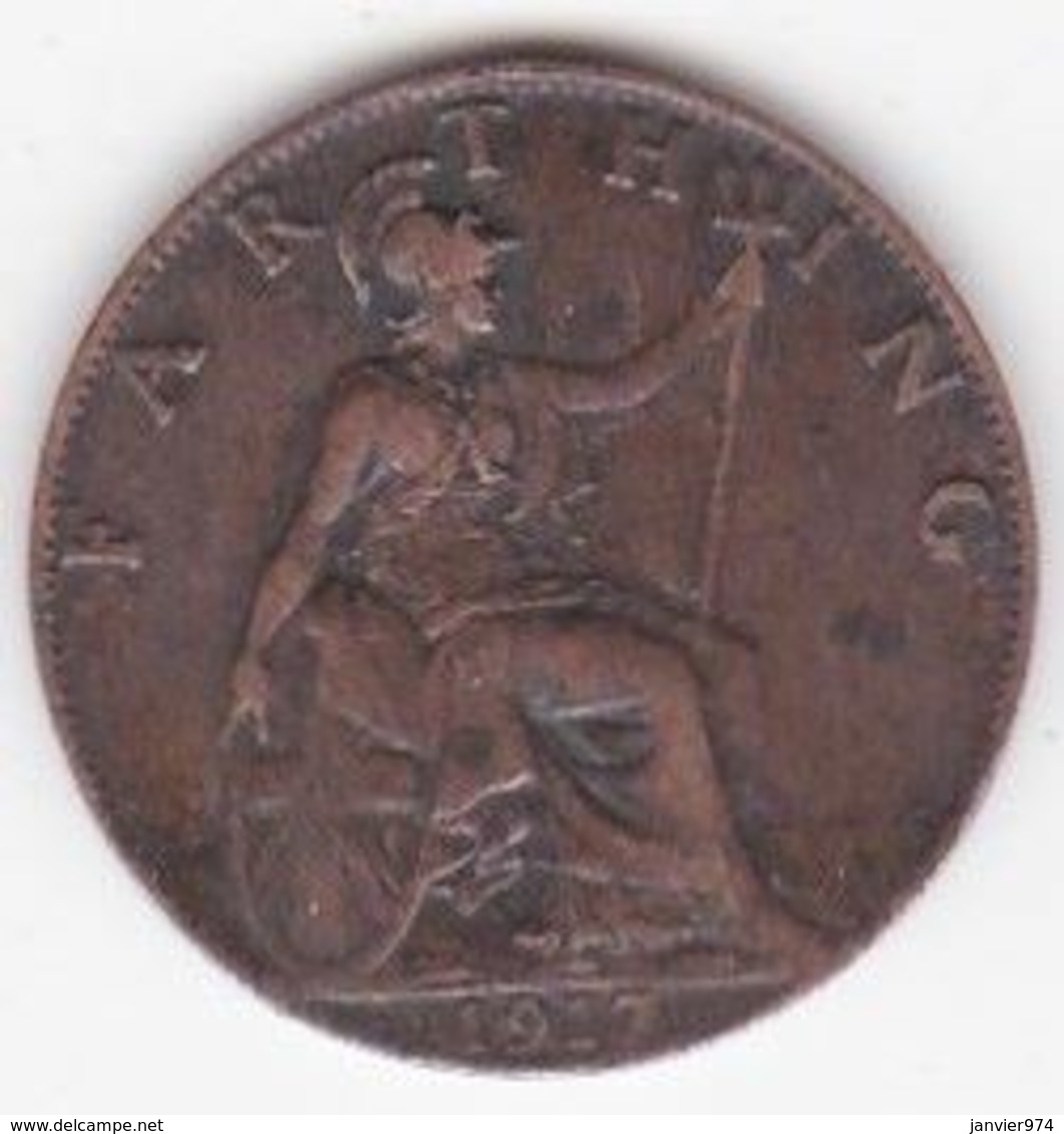 Grande-Bretagne 1 Farthing 1917 , George V - B. 1 Farthing