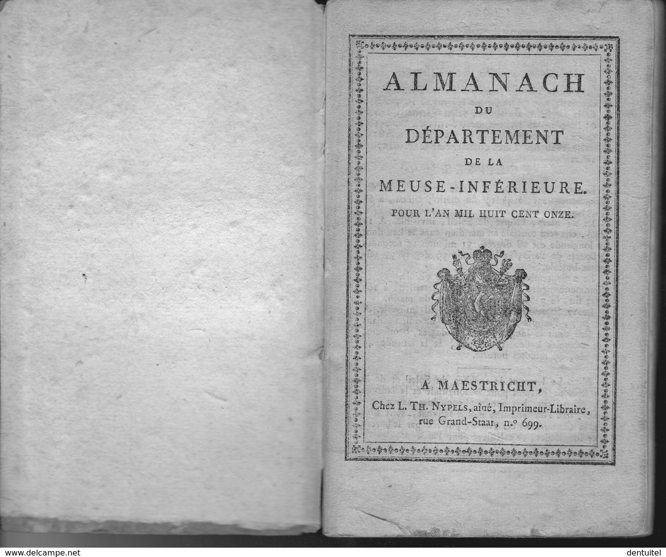 Almanach Du Département De La Meuse-Inférieure ... Maastricht 1811 - Documents Historiques