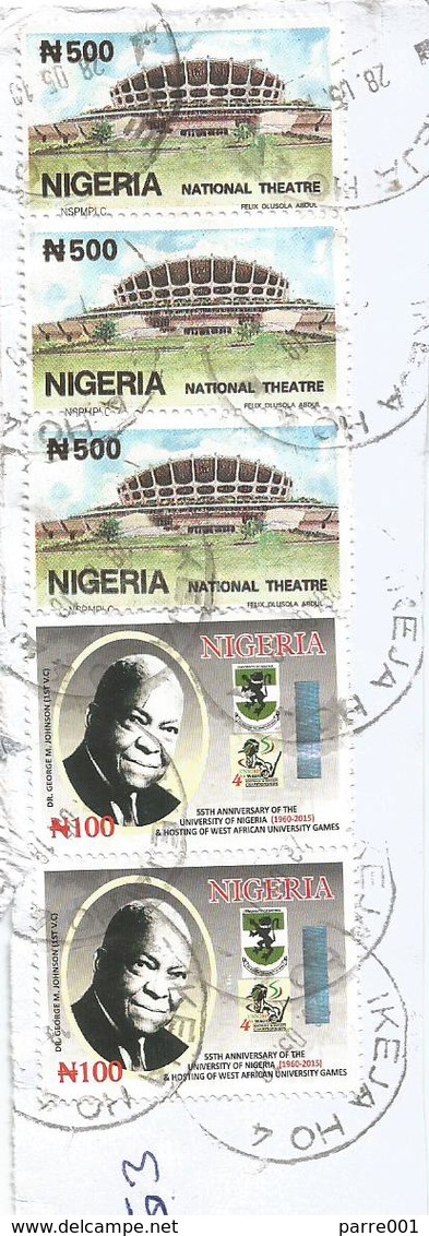 Nigeria 2018 Ikeja African University Games N100 National Theatre N500 Hologram Cover - Nigeria (1961-...)