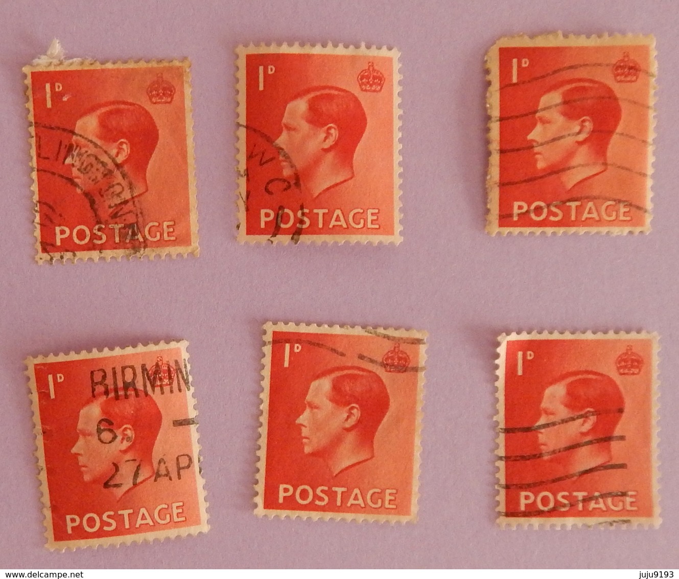 GRANDE BRETAGNE  6XYT 206 OBLITERES "EDOUARD VIII"ANNEE 1936 - Used Stamps