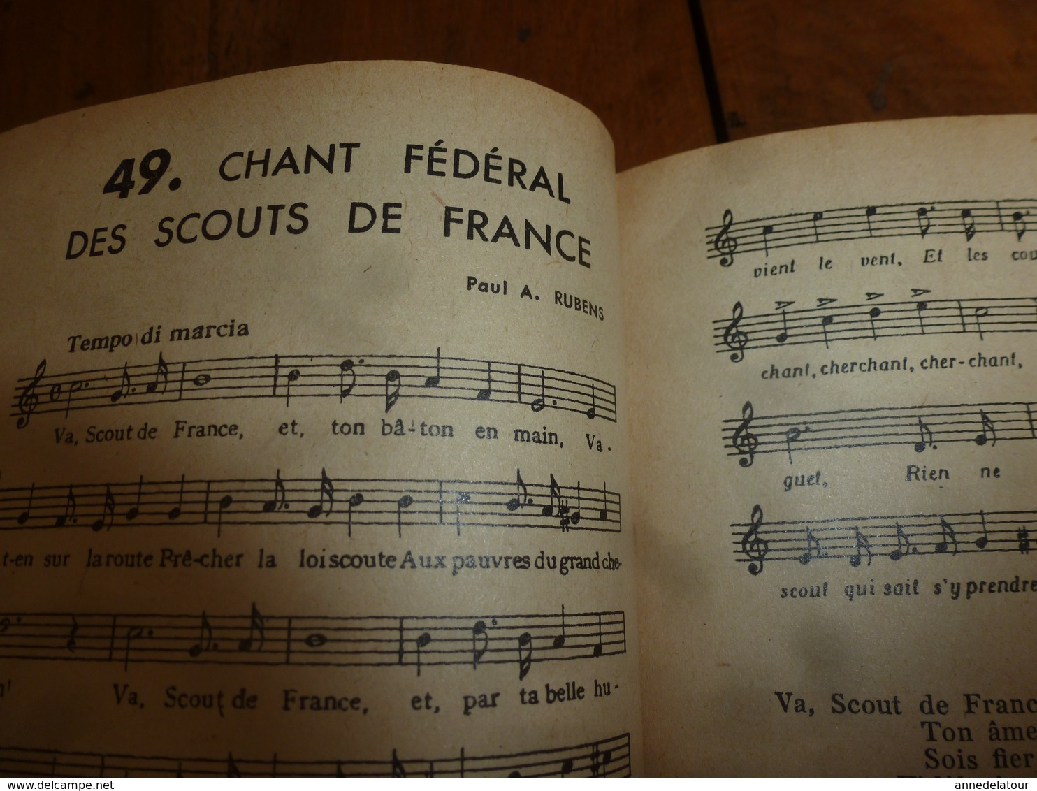 1947 Chansons de marches des SCOUTS, des ECLAIREURS Unionistes de France