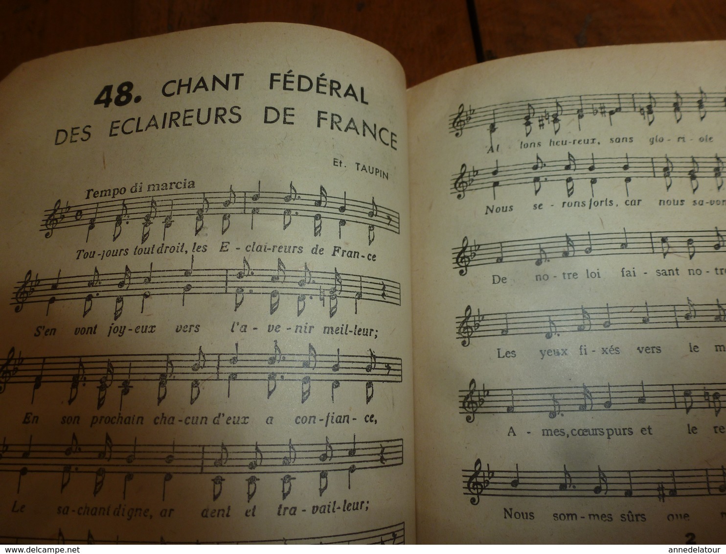 1947 Chansons de marches des SCOUTS, des ECLAIREURS Unionistes de France