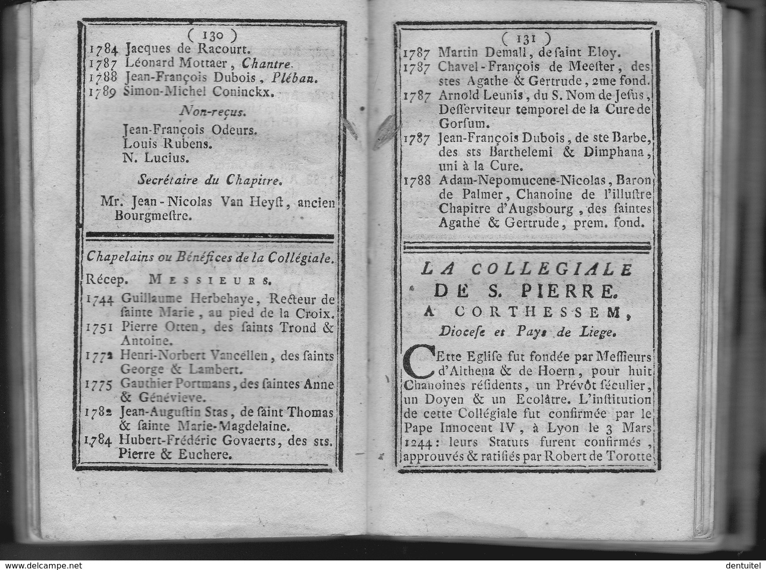 Tableau ecclésiastique de la ville et diocèse de Liège / pour l’an M. DCC. XCIV - 1794
