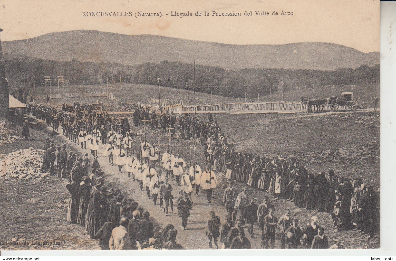 RONCESVALLES - RONCEVAUX - 2 Cartes - Procession Des Pénitents - Llegada Del Valle De Arco  PRIX FIXE - Navarra (Pamplona)