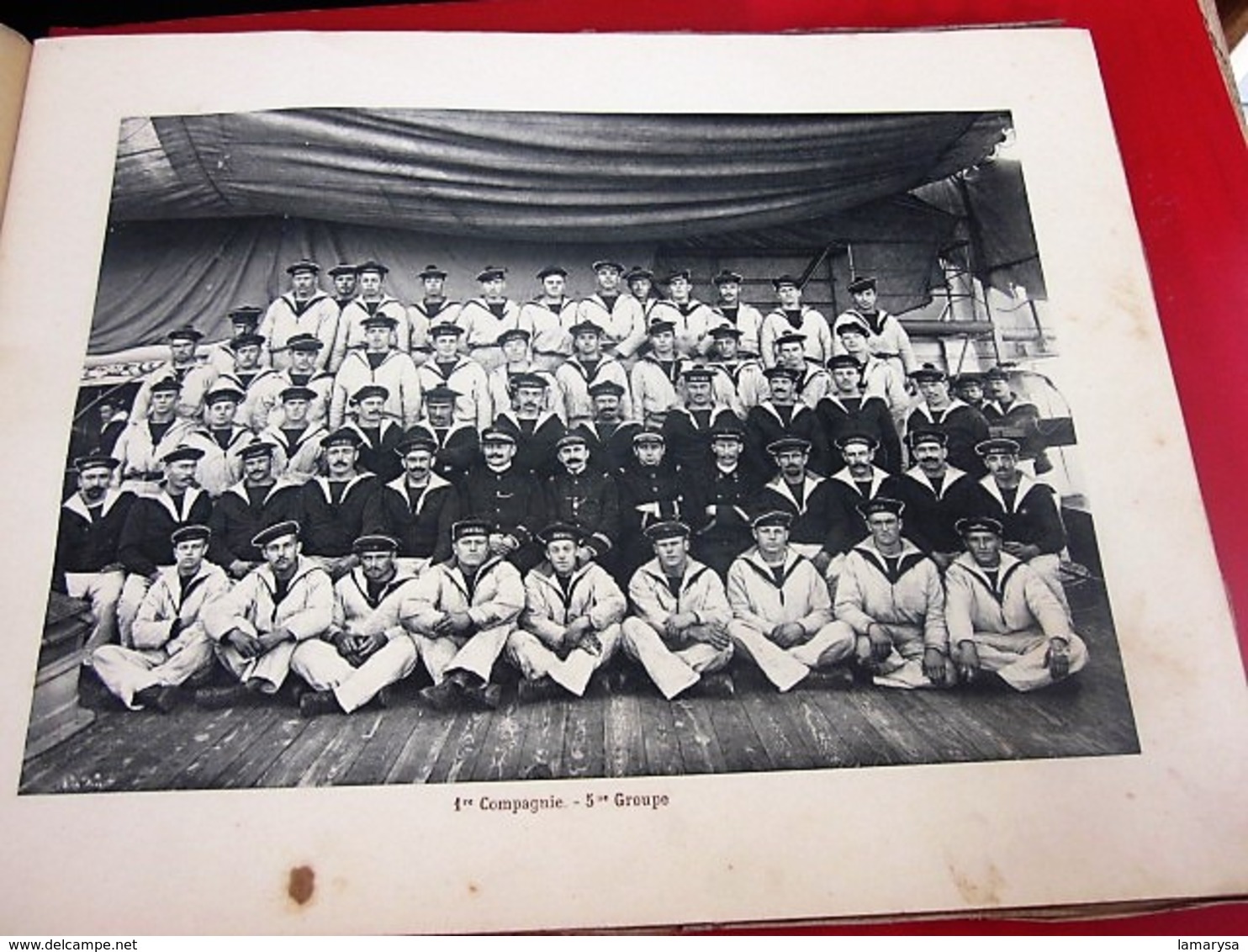 MARINE-1914/15 ECOLE CANONNAGE VAISSEAU"LE TOURVILLE"RADE DES SALINS 22 Photographies MARINS Doc TRANSPORT HÔPITAL