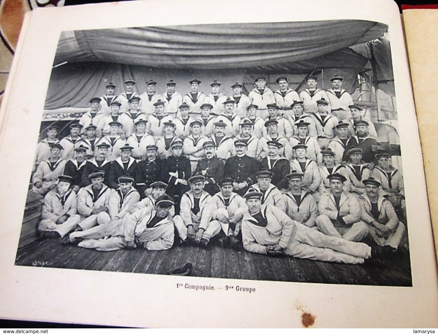 MARINE-1914/15 ECOLE CANONNAGE VAISSEAU"LE TOURVILLE"RADE DES SALINS 22 Photographies MARINS Doc TRANSPORT HÔPITAL