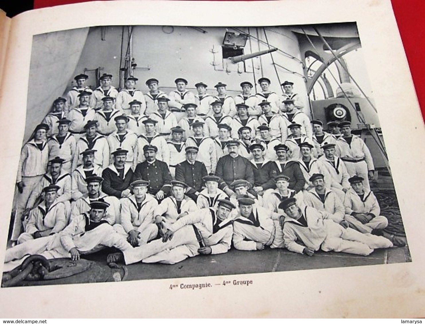 MARINE-1914/15 ECOLE CANONNAGE VAISSEAU"LE TOURVILLE"RADE DES SALINS 22 Photographies MARINS Doc TRANSPORT HÔPITAL