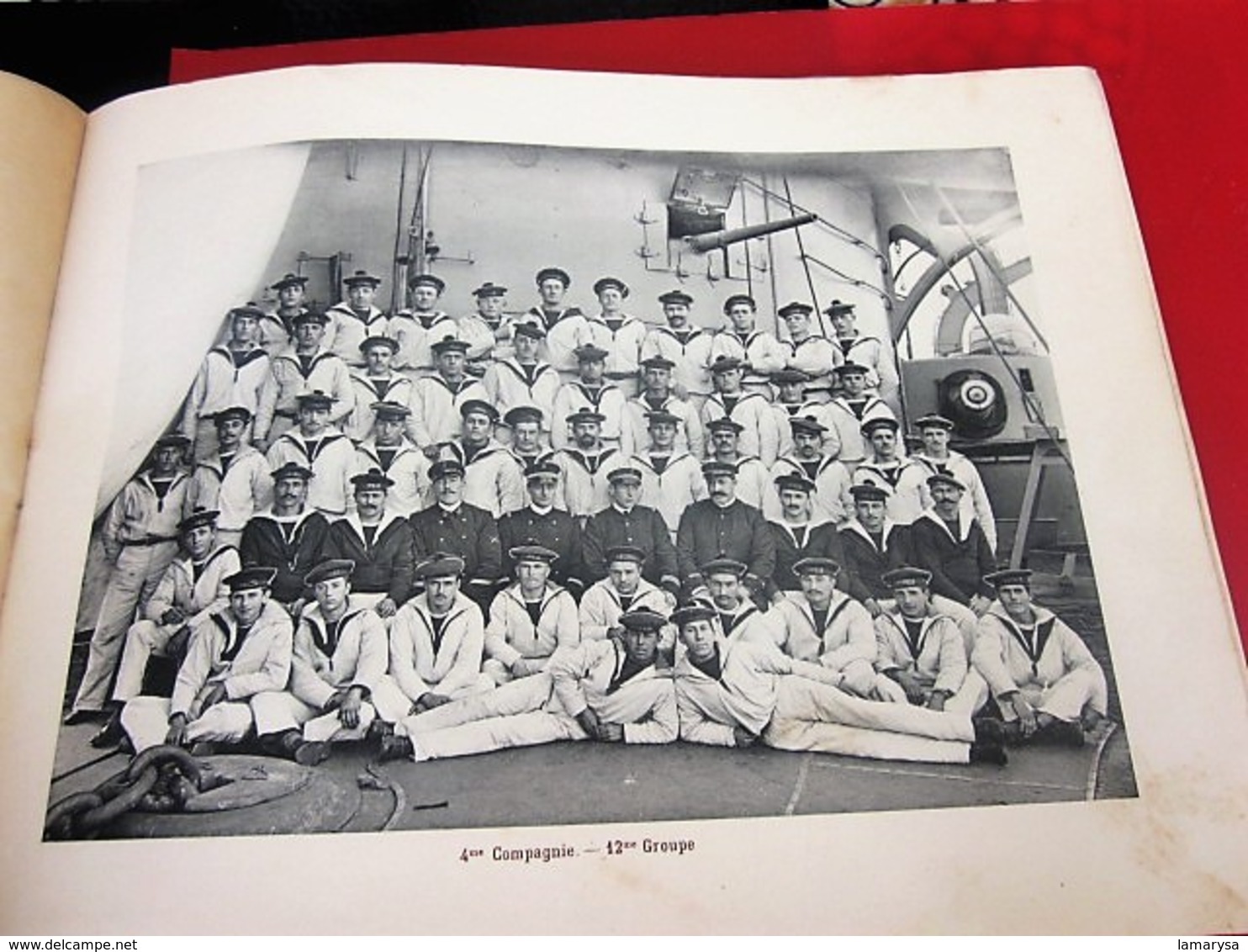 MARINE-1914/15 ECOLE CANONNAGE VAISSEAU"LE TOURVILLE"RADE DES SALINS 22 Photographies MARINS Doc TRANSPORT HÔPITAL