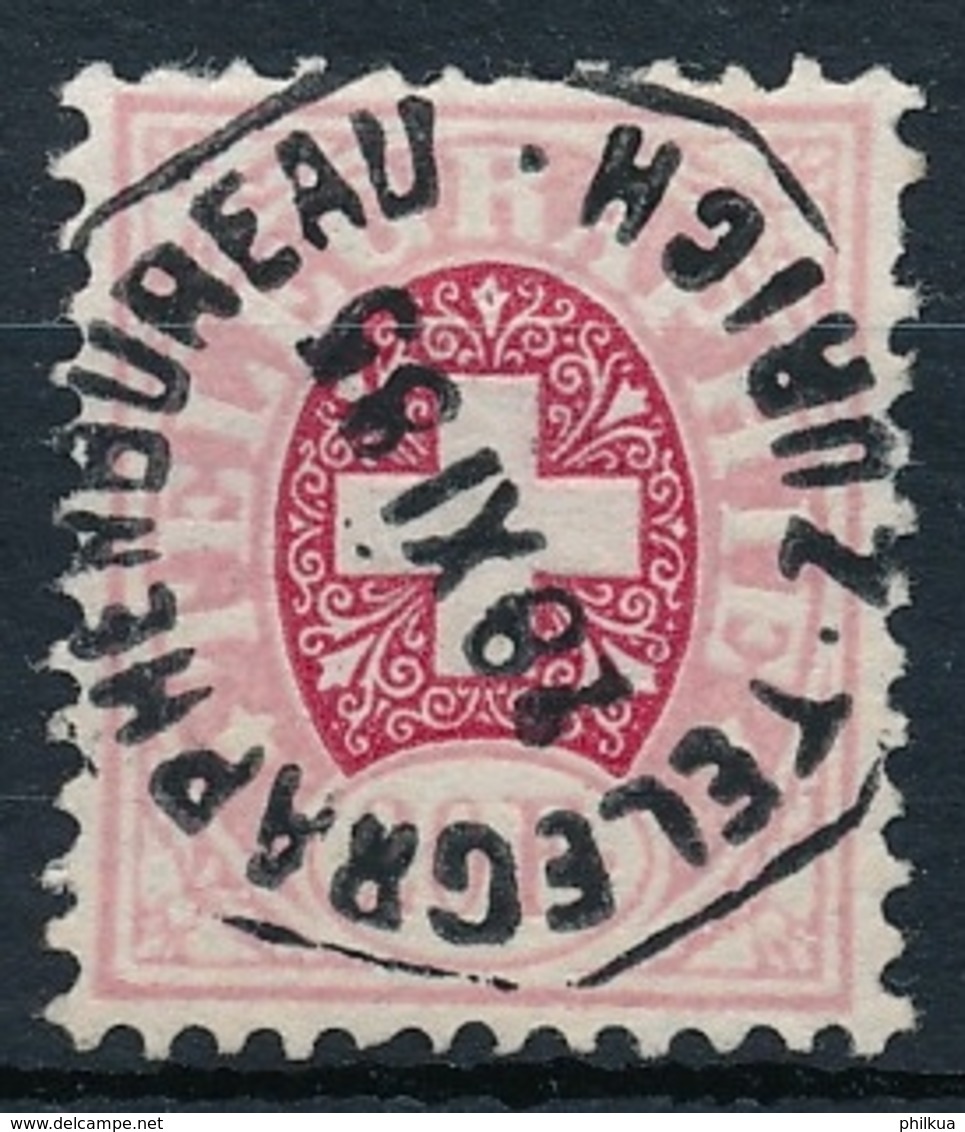5 - Telegrafenmarke Fr. 20.--  Mit Vollstempel Telegrafenbüreau Zürich - Télégraphe
