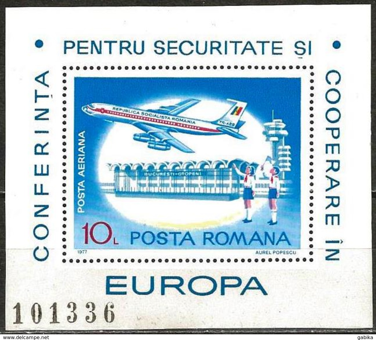 Romania 1977 Scott C212 MNH Security And Cooperation, Airport, Plane - Neufs